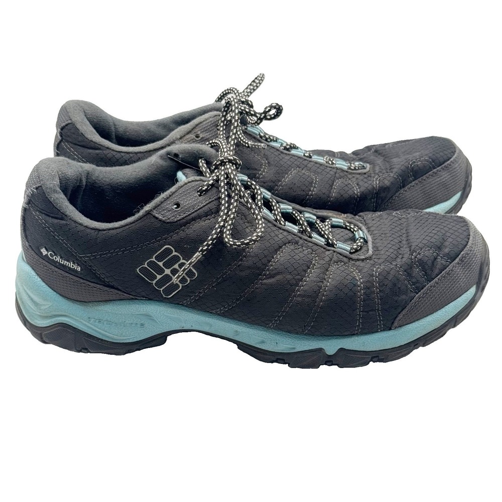 COLUMBIA OMNI-GRIP TECH-LITE WATERPROOF MESH ATHLETIC SHOES Black Womens 8